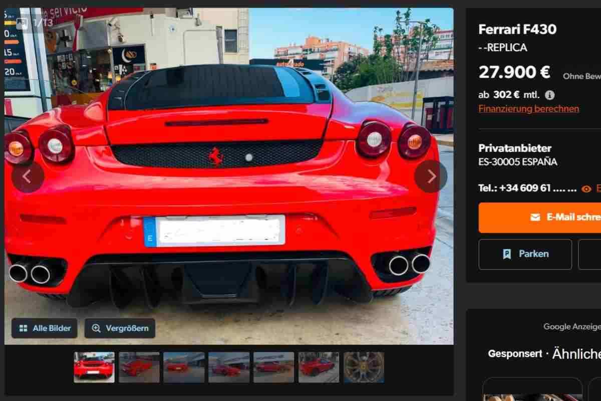 Ferrari F430 replica in vendita